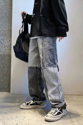 Lockere Hip-Hop-Jeanshose mit Einsätzen